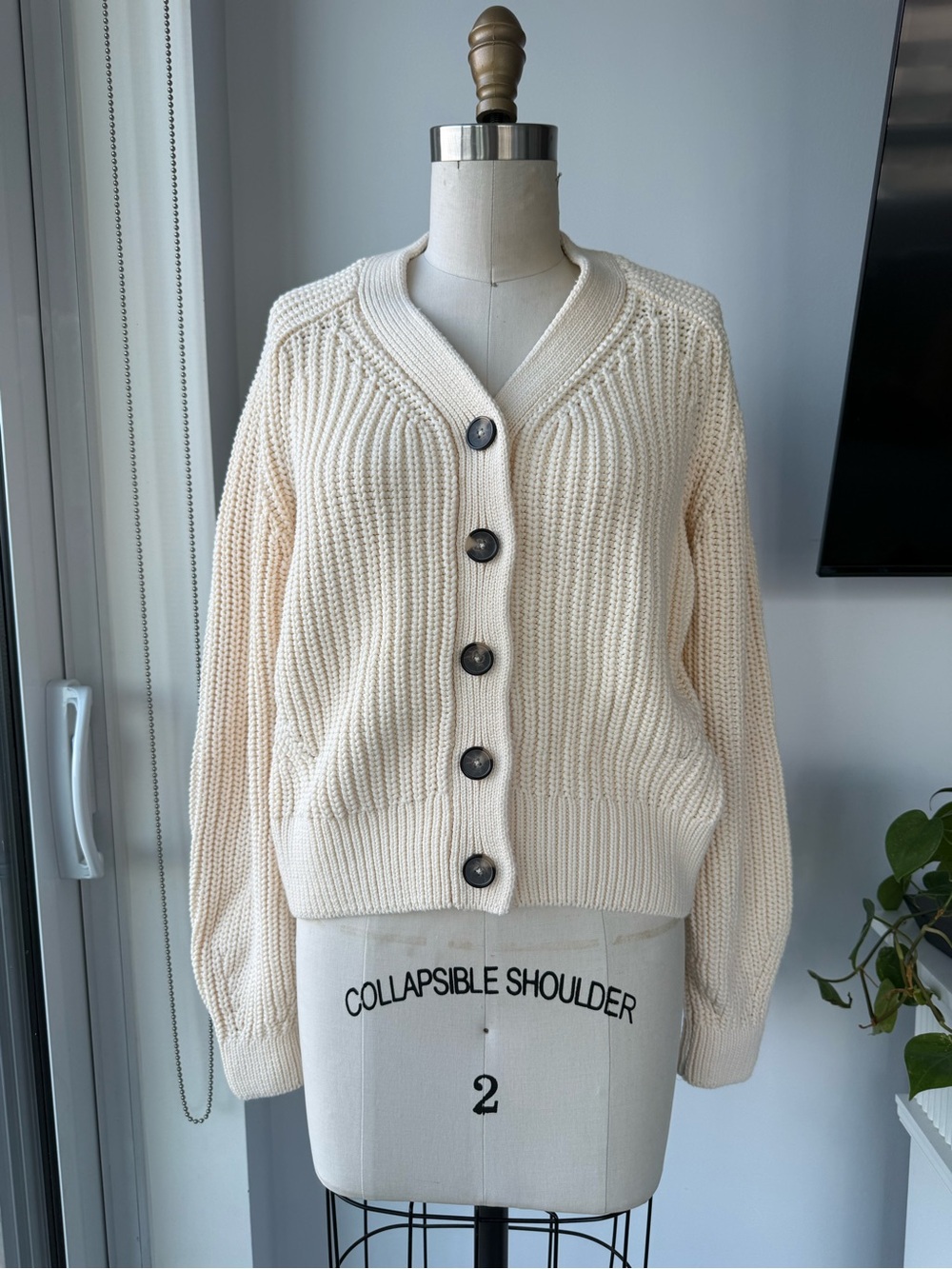 Everlane Knit Button-Front Cardigan